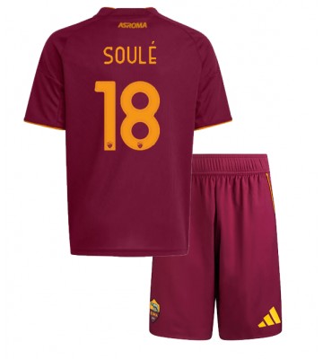 AS Roma Matias Soule #18 Hjemmebanetrøje Børn 2025-26 Kortærmet (+ Korte bukser)